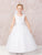 Heirloom Satin with Lace Applique Bodice and Tulle Skirt Communion Dress