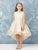 High Low Mikado Lace Appliques Flower Girl Dress 5760