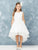 High Low Mikado Lace Appliques Flower Girl Dress 5760