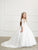 Modest Off-the-Shoulder 3/4 Sleeves Lace First Communion Flower Girl Gown 5773