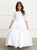 Modest Off-the-Shoulder 3/4 Sleeves Lace First Communion Flower Girl Gown 5773