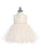 Baptism Lace Bodice with Rhinestone Strip Waist White Flower Girl Dress Infant  5786S