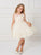 Sleeveless  Illusion Neckline Short Champagne Flower Girl Dress Tip Top 5800