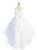 Asymmetric Skirt Glitter Bodice  Sleeveless  White Communion Flower Girl Dress  5814