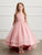Asymmetric Skirt Glitter Bodice  Sleeveless  White Communion Flower Girl Dress  5814