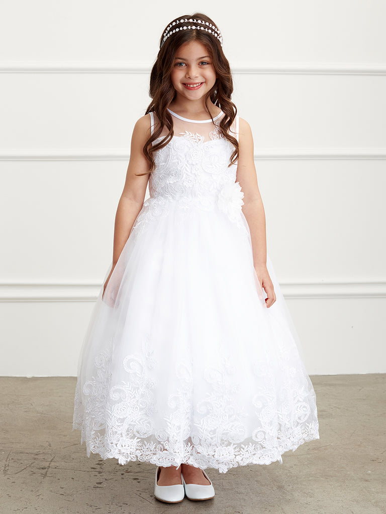 Lace First Communion Flower Girl  A-line Gown 5822