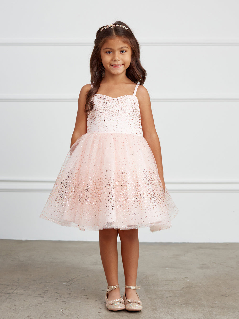 Rose Gold Short Length Flower Girl Dress 5825RG 2 Years / Rose Gold (MistyRose) Rose Gold Short Length Flower Girl Dress 5825RG 2 Years / Rose Gold (MistyRose)