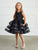 Ruffles Skirt Glitter Horse Hair Flower Girl Dress  Black 5829Bl