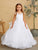 Lace Bodice Sparkling Glitter Tulle Layered Skirt Flower Girl 5850