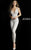 Nude White V-Neckline Jumpsuit By Jovani 60010