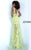 Jovani 60283 V-Neckline Floral Embellished Prom Dress