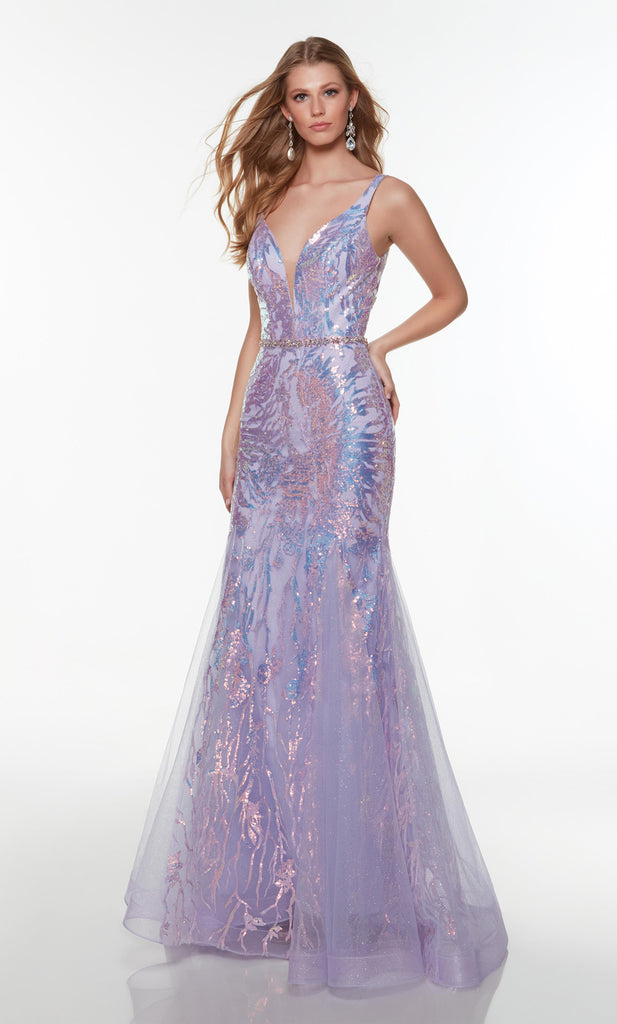 Alyce 61241 Iridescent Fit And Flare Prom Dress