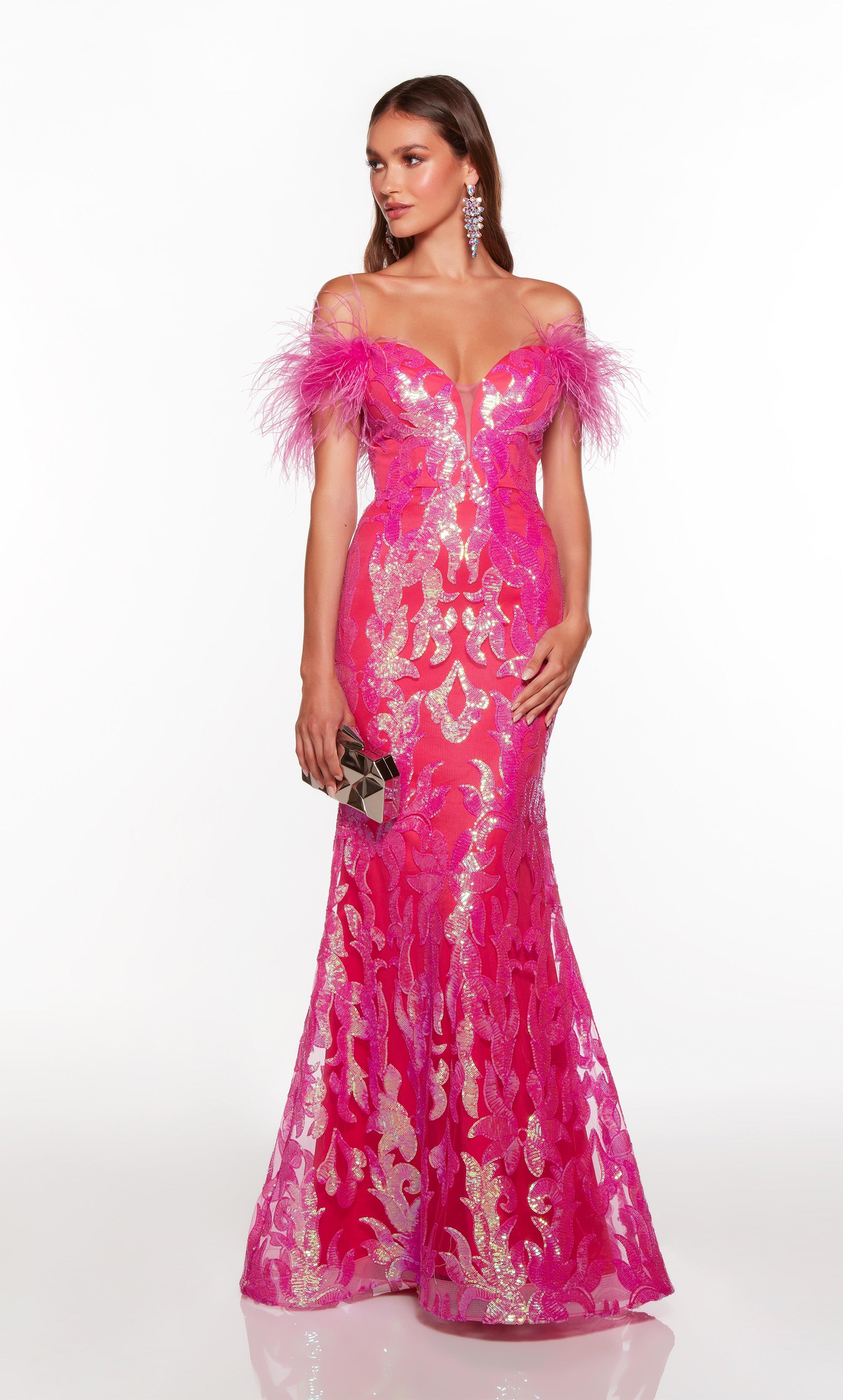 prom dress that covers shoulders Flowy Tulle Off Shoulders Tulle Black Prom Dress