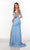 Off the Shoulder Lace-Up Sequin Prom Gown by Alyce 61343