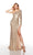 Asymmetrical Neckline Sequin Formal Gown Alyce 61376