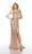 Asymmetrical Neckline Sequin Formal Gown Alyce 61376