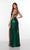 Plunging Neckline Stretch Satin Prom Gown Alyce 61425