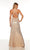 Plunging Neckline Stretch Satin Prom Gown Alyce 61425