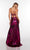 Cowl Neckline Lace-Up Metallic Prom Gown by Alyce 61430
