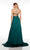 V-Neckline Satin Chiffon Long Flowy Gown by Alyce 61460