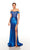 Off The Shoulder Embellished Satin Long Gown Alyce 61471