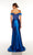 Off The Shoulder Embellished Satin Long Gown Alyce 61471