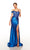 Off The Shoulder Embellished Satin Long Gown Alyce 61471