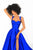 Tarik Ediz 51055 A-line with Buttons Embellishment Dazzle Dress