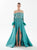 Tarik Ediz 98316 Feather Embellishment Long A-Line Madison Dress