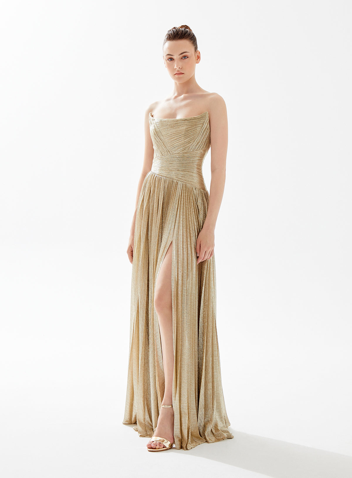 Tarik Ediz 98200 Asymmetrical Waist Evening Fancy Dress Pre-Order 4 / Gold Tarik Ediz 98200 Asymmetrical Waist Evening Fancy Dress Pre-Order 4 / Gold