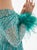 Tarik Ediz 98316 Feather Embellishment Long A-Line Madison Dress