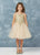 Short Flower Girl Dress with Gold Lace 7013 RB