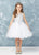 Short Flower Girl Dress with Gold Lace 7013CH