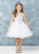 Short Flower Girl Dress with Gold Lace 7013BU