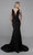Plunging Neckline Satin Wedding Dress 7021