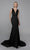Plunging Neckline Satin Wedding Dress 7021