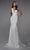 Plunging Neckline Satin Wedding Dress 7021