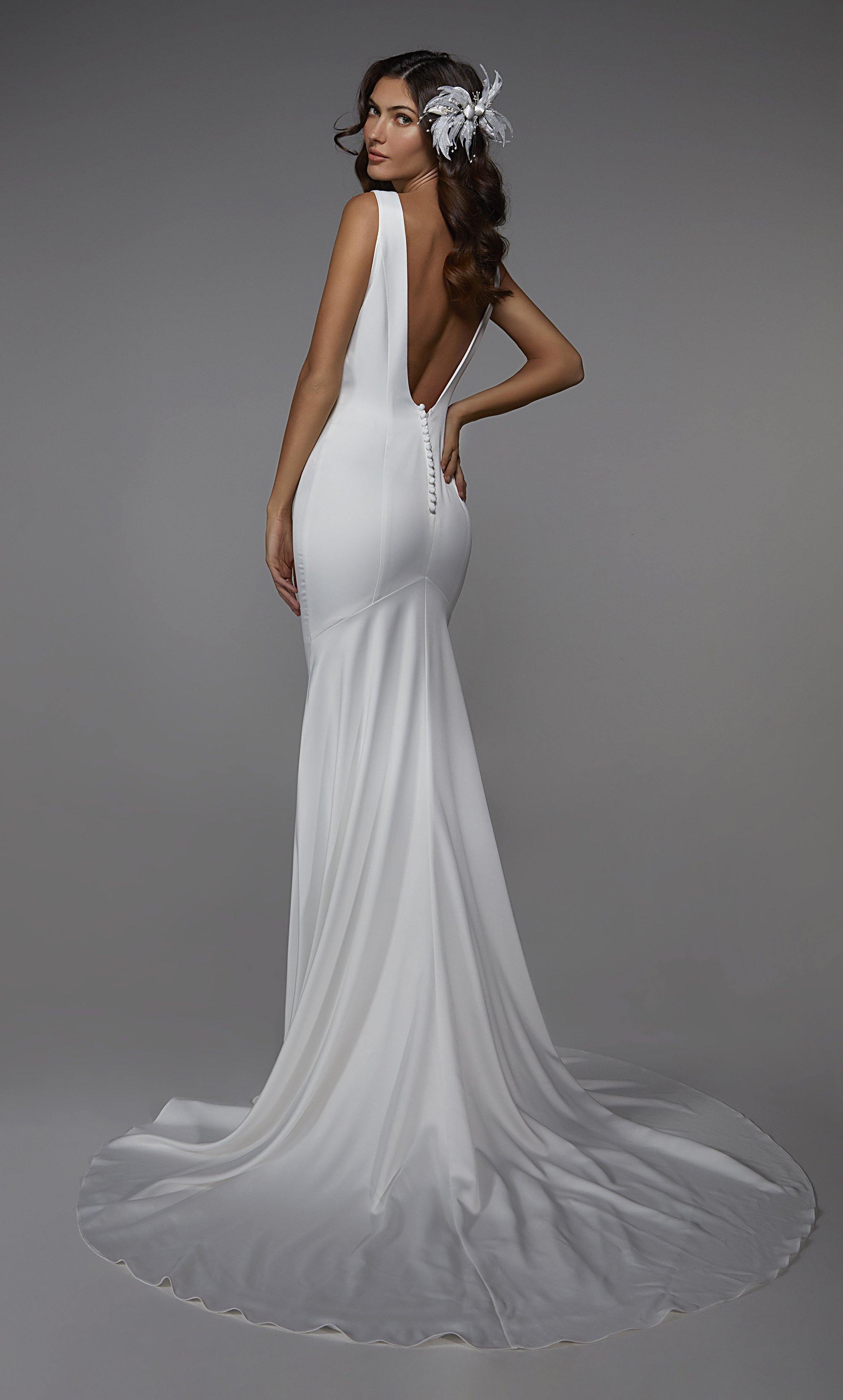 satin wedding dress with buttons Wedding Dresses With Buttons Down The Back