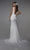 Plunging Neckline Satin Wedding Dress 7021
