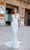 Plunging Neckline Satin Wedding Dress 7021