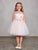 Vestido Corto Sin Mangas con Flores 3D Vestido Niña Florista Blush Tip Top 7027