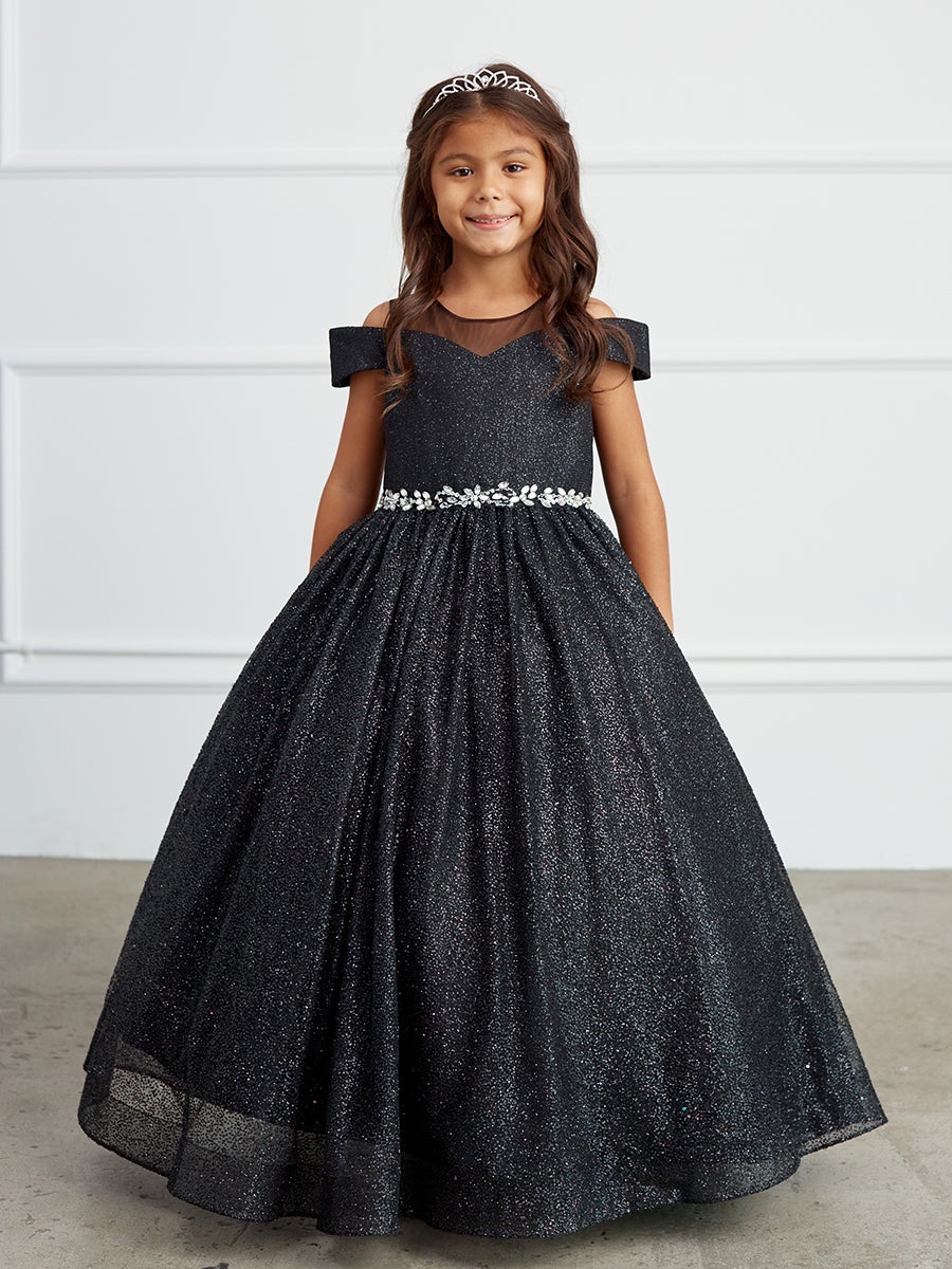 Glitter Illusion Off-the-Shoulder Black Ball Gown 7029 Sparkly Gowns Glitter Illusion Off-the-Shoulder Black Ball Gown 7029 Sparkly Gowns