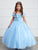 Blue Flower Girl Dress