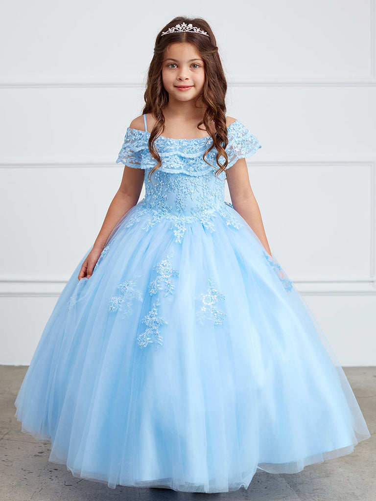 Fairy Princess Tule Light Blue Formal Dress Long Party Dress