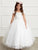 Lace and Tulle Off-the-Shoulder First Communion Full Length  Gown 7034W