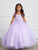 Lace and Tulle Off-the-Shoulder First Communion Flower Girl Full Length Gown 7034IV