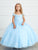 Lace and Tulle Off-the-Shoulder First Communion Full Length  Gown 7034W