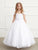 Lace and Tulle Off-the-Shoulder First Communion Full Length  Gown 7034W