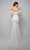 Alyce 7062W Italian Knit Off the Shoulder Fit And Flare Wedding Dress REQUEST PRICE
