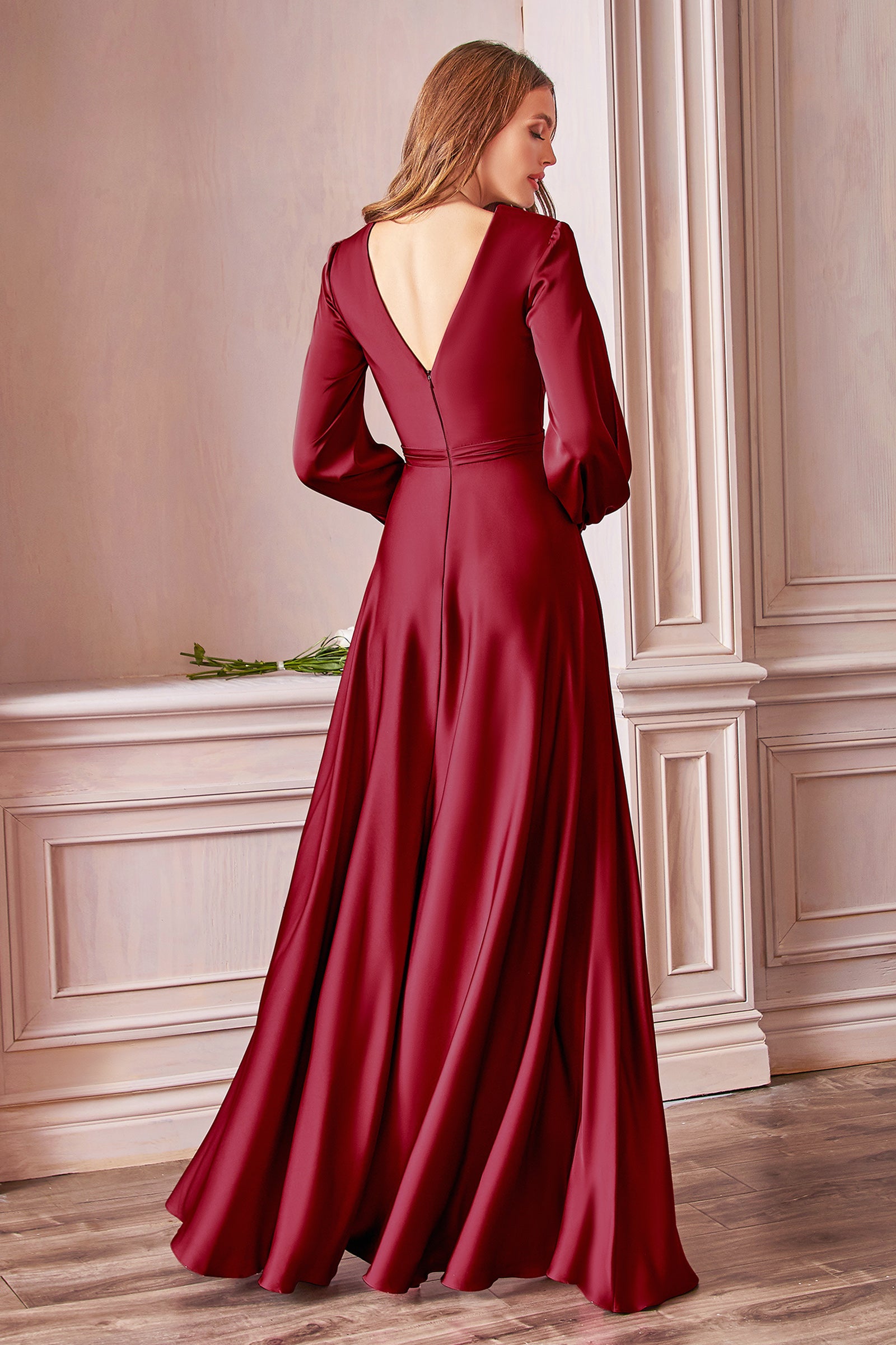 Gorgeous Champagne Evening Dress Stand Collar Full Sleeve Sequined Wedding  Party Gown Women A-Line Slim Long Dress 2023